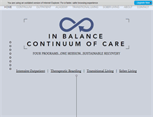 Tablet Screenshot of inbalancecontinuum.com